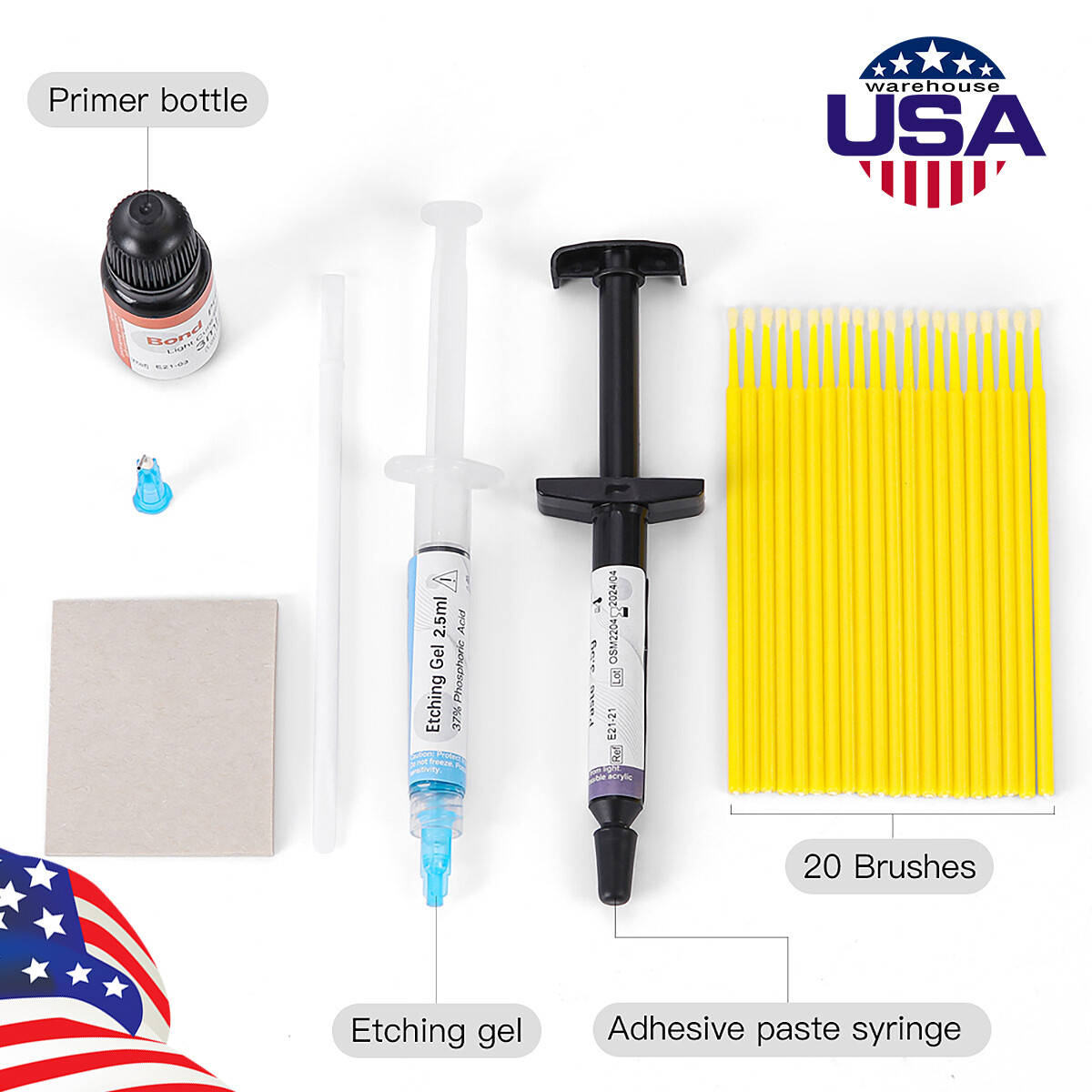 Dental Bracket Braces Bonding System Light Cure Primer Glue Ortho Adhesive Kits