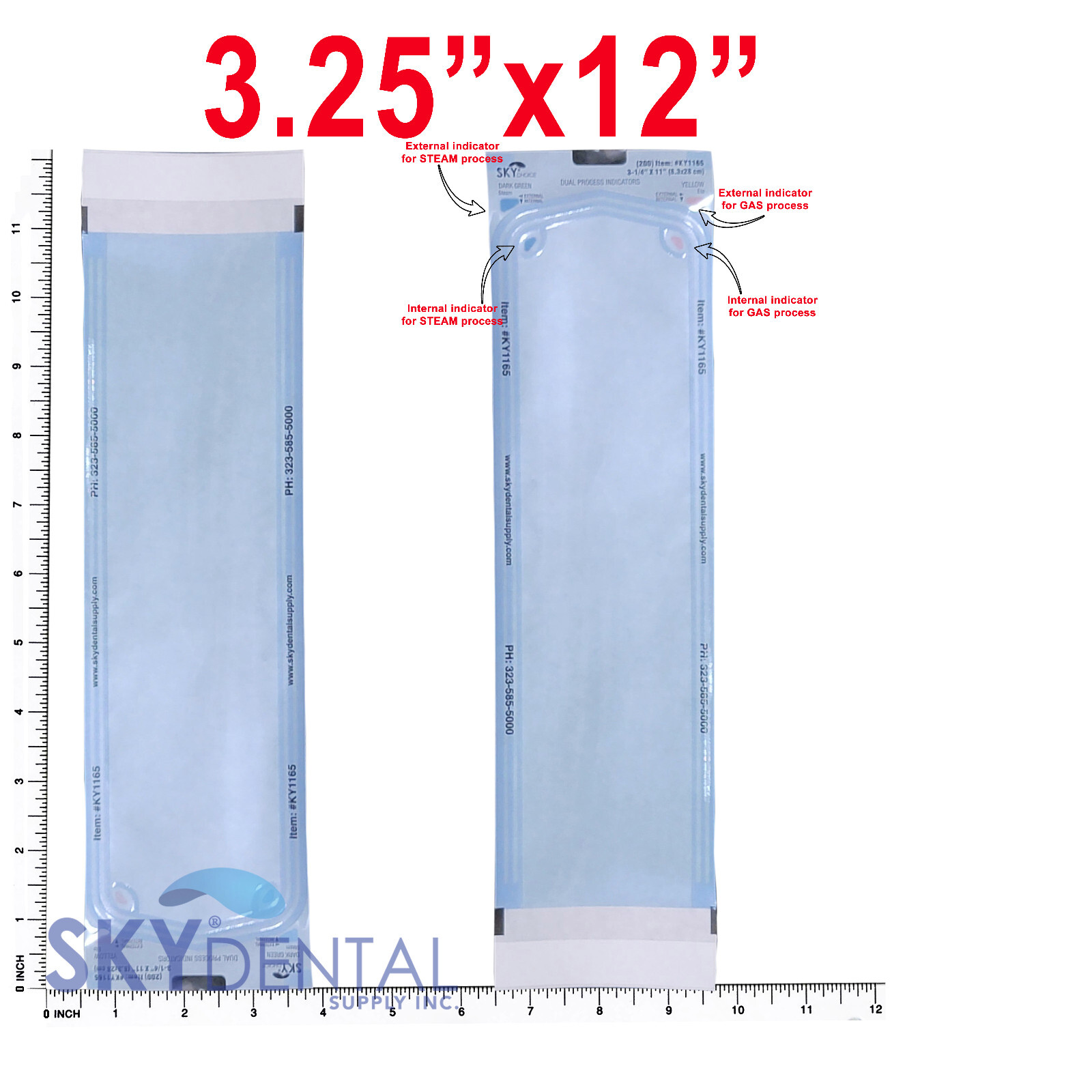 up to 7000 Sterilization Pouches 3.25″ x 12 ” Dental Medical Self Seal Pouch Bag