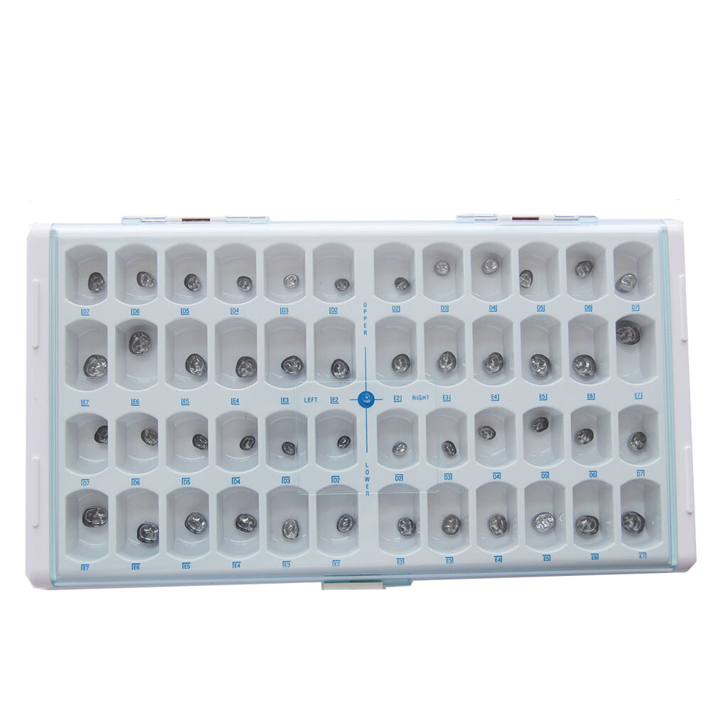Dental Molar Crown teeth Kit Preformed Stainless Steel Kids/Adult Crowns 48/96Pc