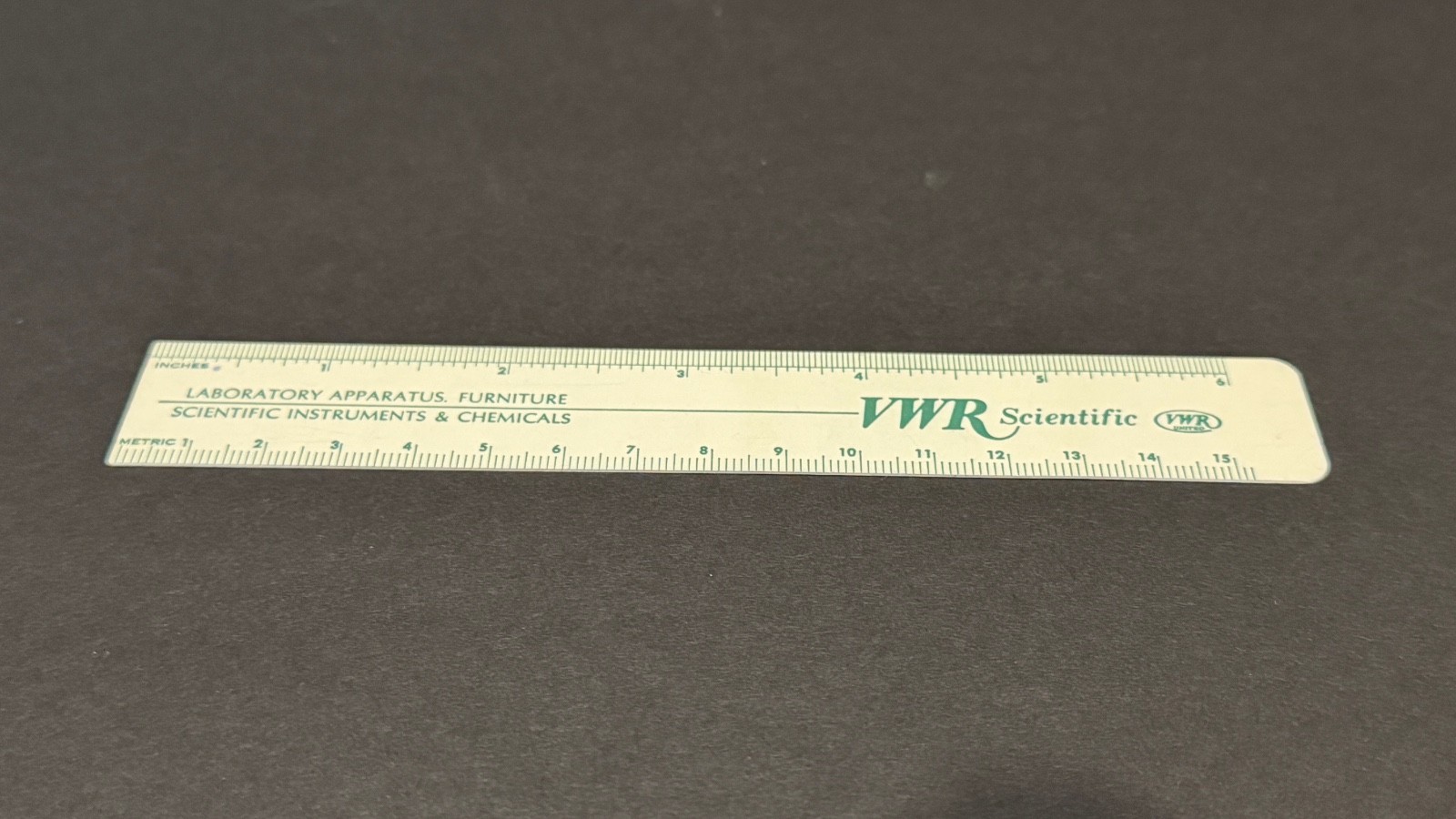 VWR Scientific Laboratory Ruler Metric Inch Cork Rubber Stopper Promo Item
