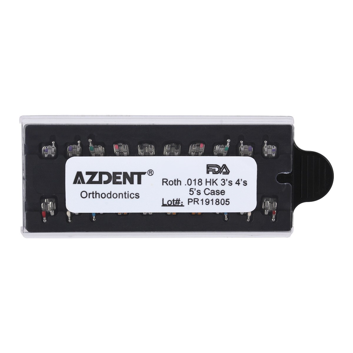 AZDENT Dental Orthodontic Bracket metal Braces Mini Roth .018 3-4-5 Hooks 20Pcs