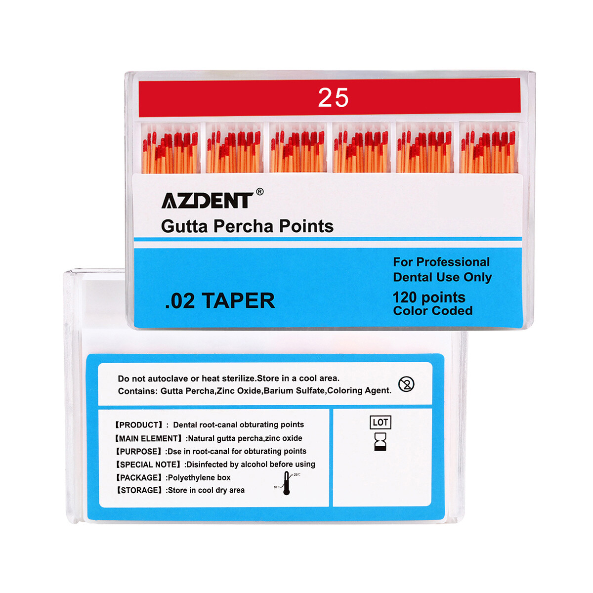 AZDENT Dental Gutta Percha Points/Absorbent Paper Points Endodontic Root Canal