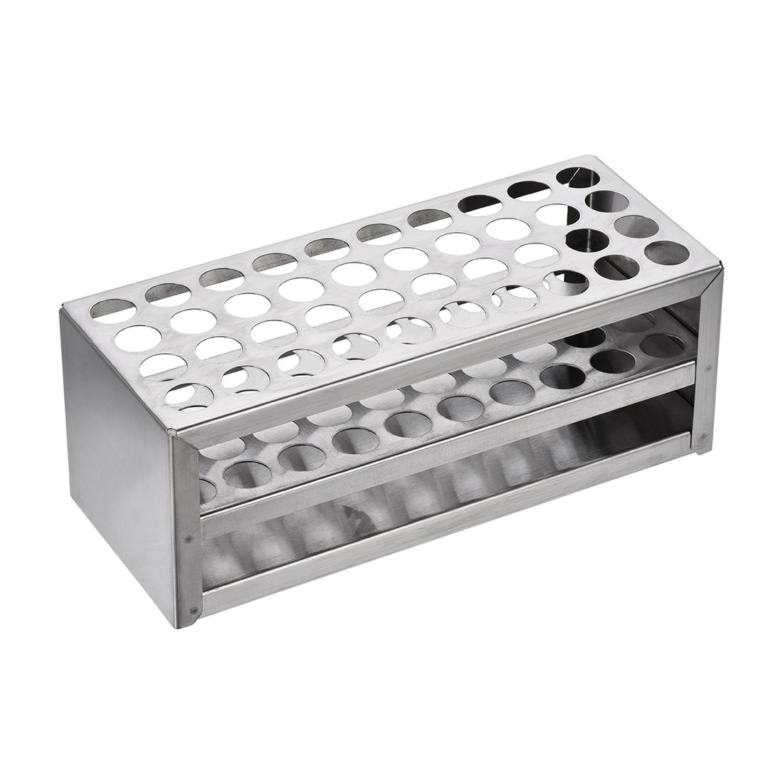 Stainless Steel Test Tube Holder Rack 40 Holes 3 Layer for 14-16mm Tube