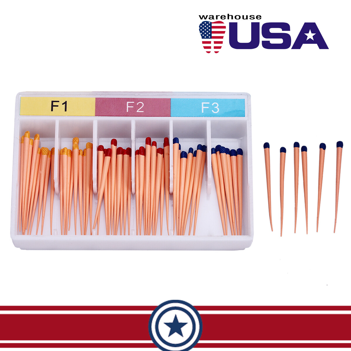 AZDENT Dental Endodontic Absorbent Paper Points/ Gutta Percha Points Root Canal