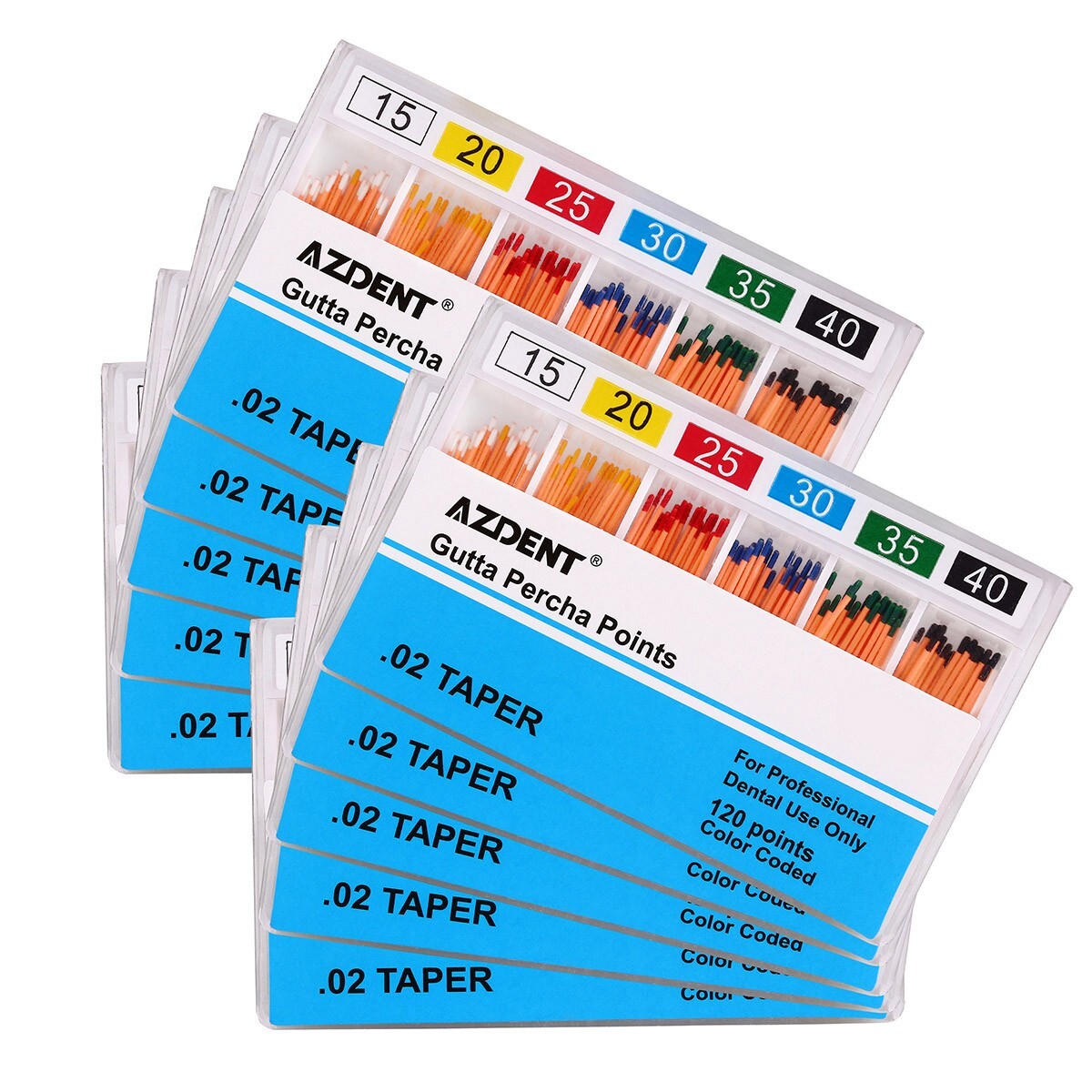 5 X Root Canal Dental Gutta Percha Points Endodontics 15#-40# 120Pcs/Pack