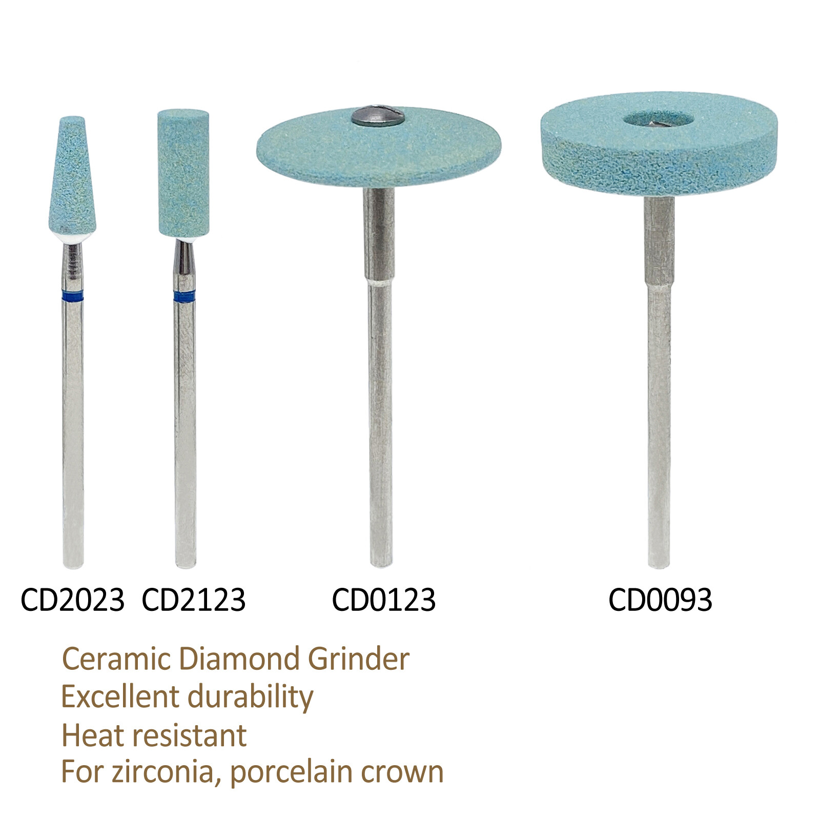 Dental Rubber Diamond Polisher Wheel Disc /Zirconia Porcelain Polish Burs HP