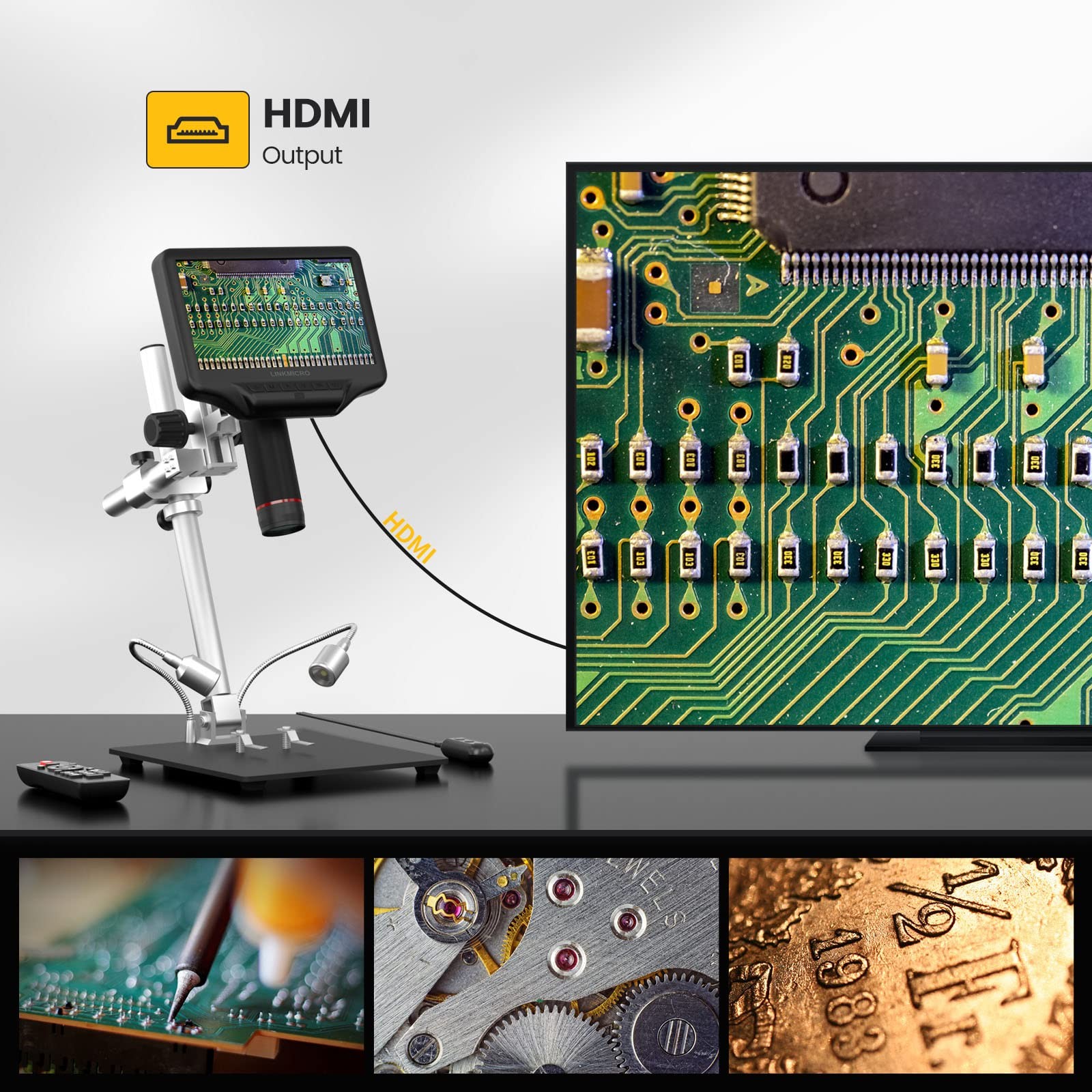 LINKMICRO LM407 Pro HDMI Digital Microscope for LM407-Pro, Multicolor