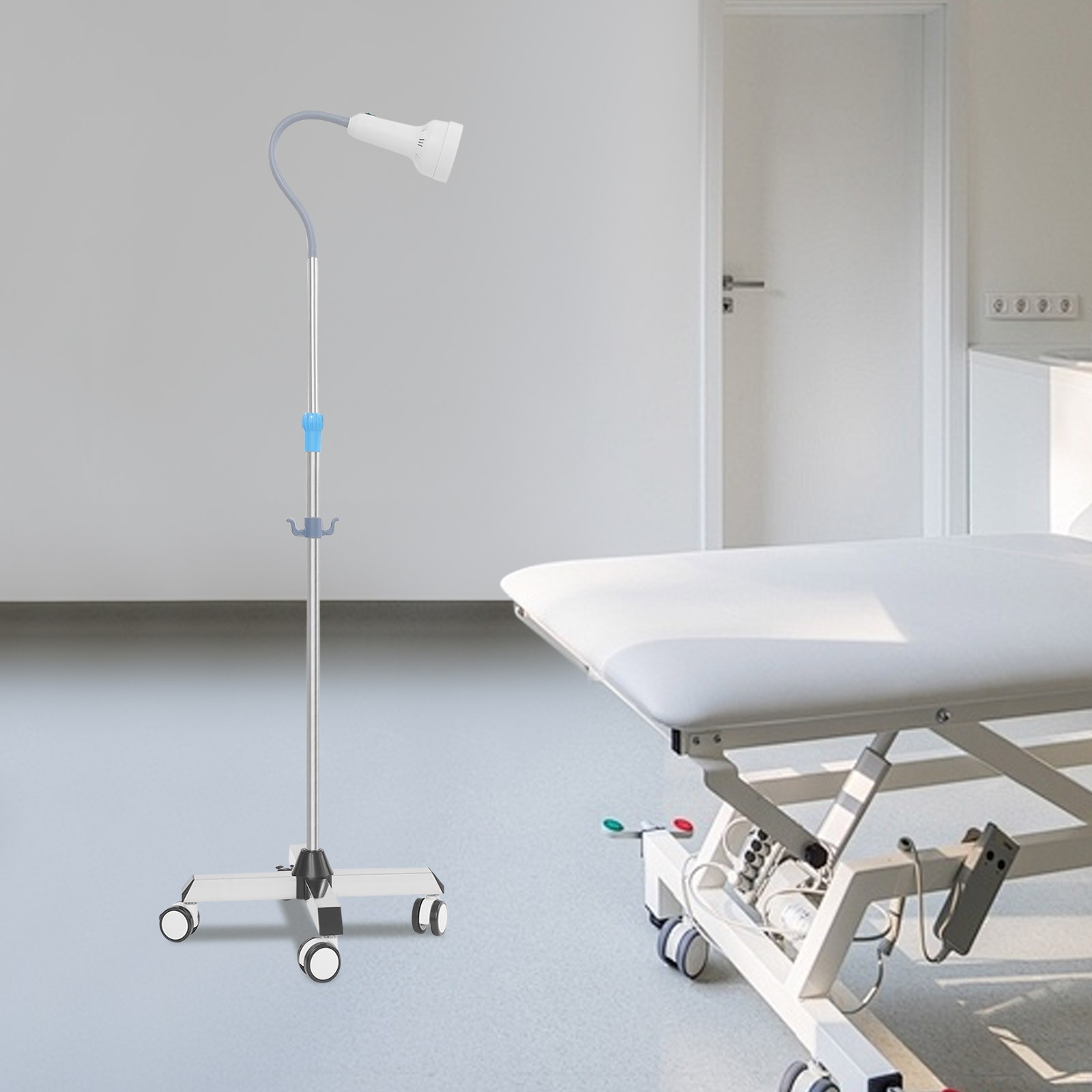 30W Adjustable Height LED Examination Light Floor Standing Examination Lamp 360°