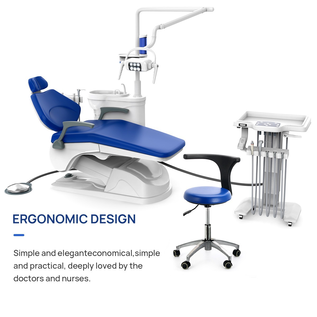 TJ2688-A1-1 Dental Unit Chair Computer Controlled Functional Foot Pedal FDA