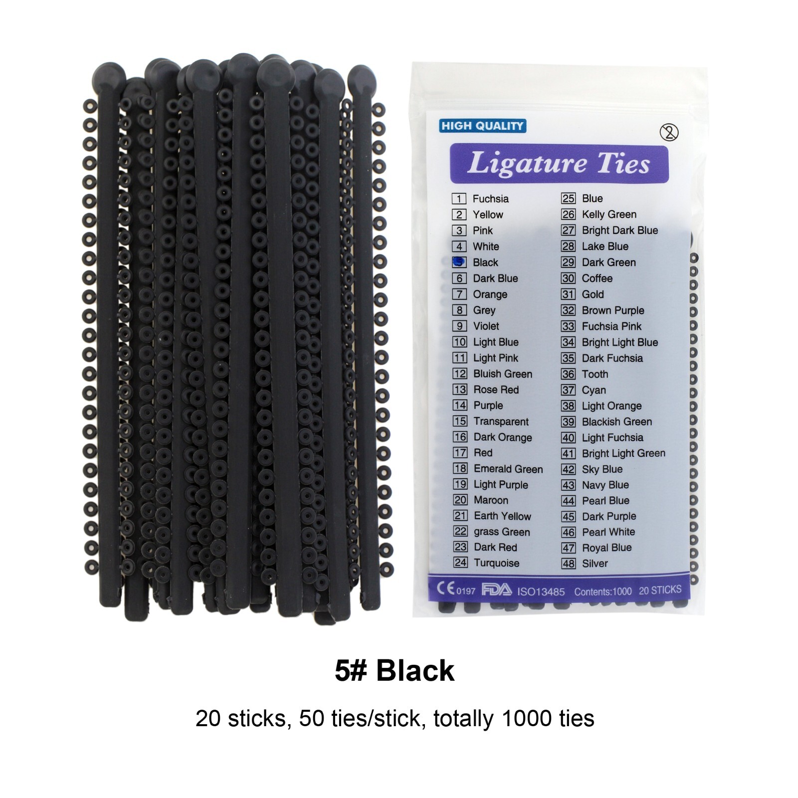 1000pcs Orthodontic Ligature Ties Elastic Ligas Ortodoncia Rubber Bands Brackets