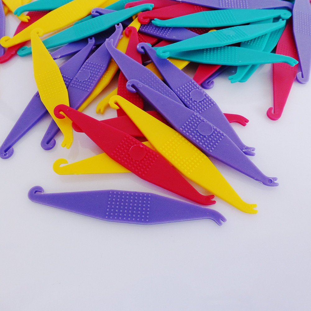 Dental Orthodontic Elastic Placer Elastic Rubber Band Placers Mixed Color 100Pcs