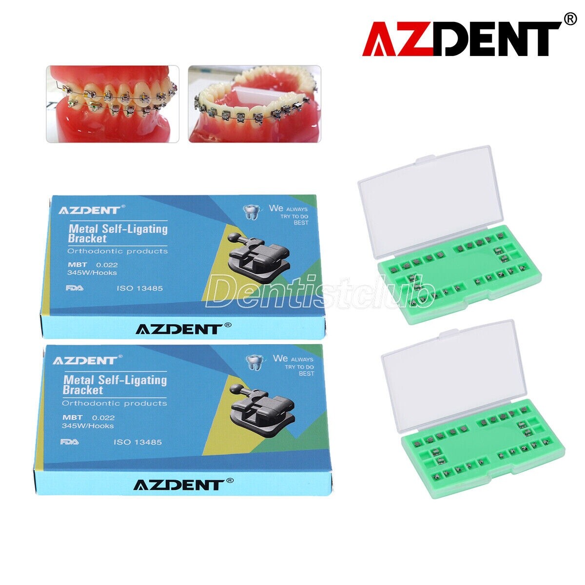 AZDENT Dental Ortho Reverse Pull Headgear Facemask /Brackets Brace Roth.022 /Wax