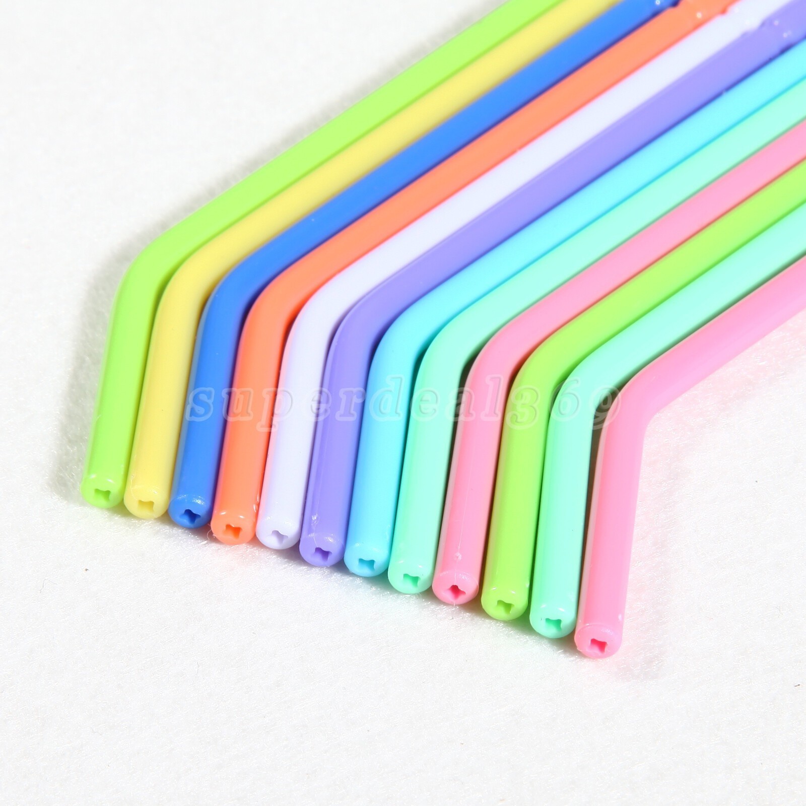 Dental Disposable Air Water Syringe Tips-White Inner Rainbow Outer Tube 250/bg