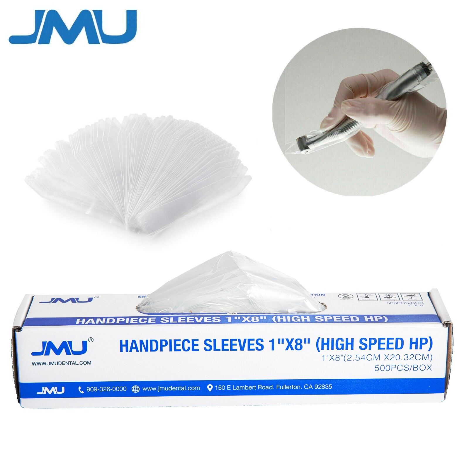 5Boxes Dental Disposable High Speed Handpiece Sleeves Protect Cover 1″x 8”