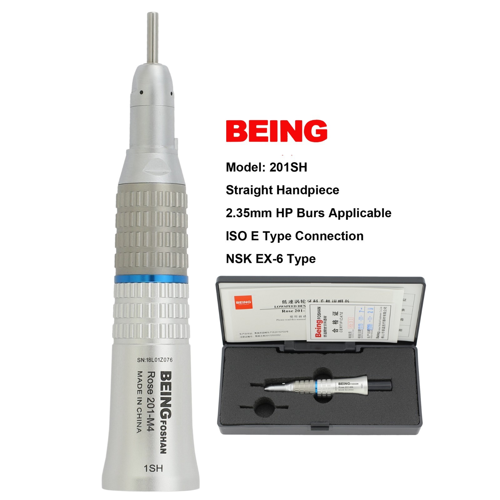 BEING Low Speed Handpiece Dental Endo Contra Angle Implant Electric 20:1 4:1 NSK