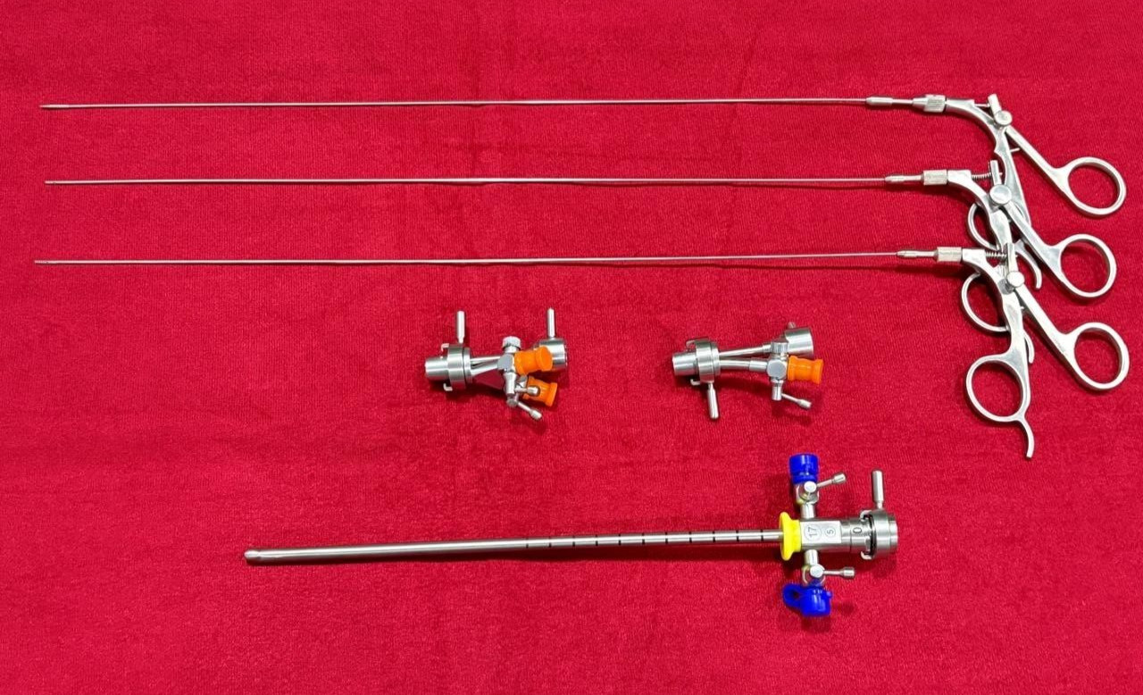 Hysteroscopy Cystoscopy Surgery Set 17FR with Semi Rigid Graspers 5FR Reusable