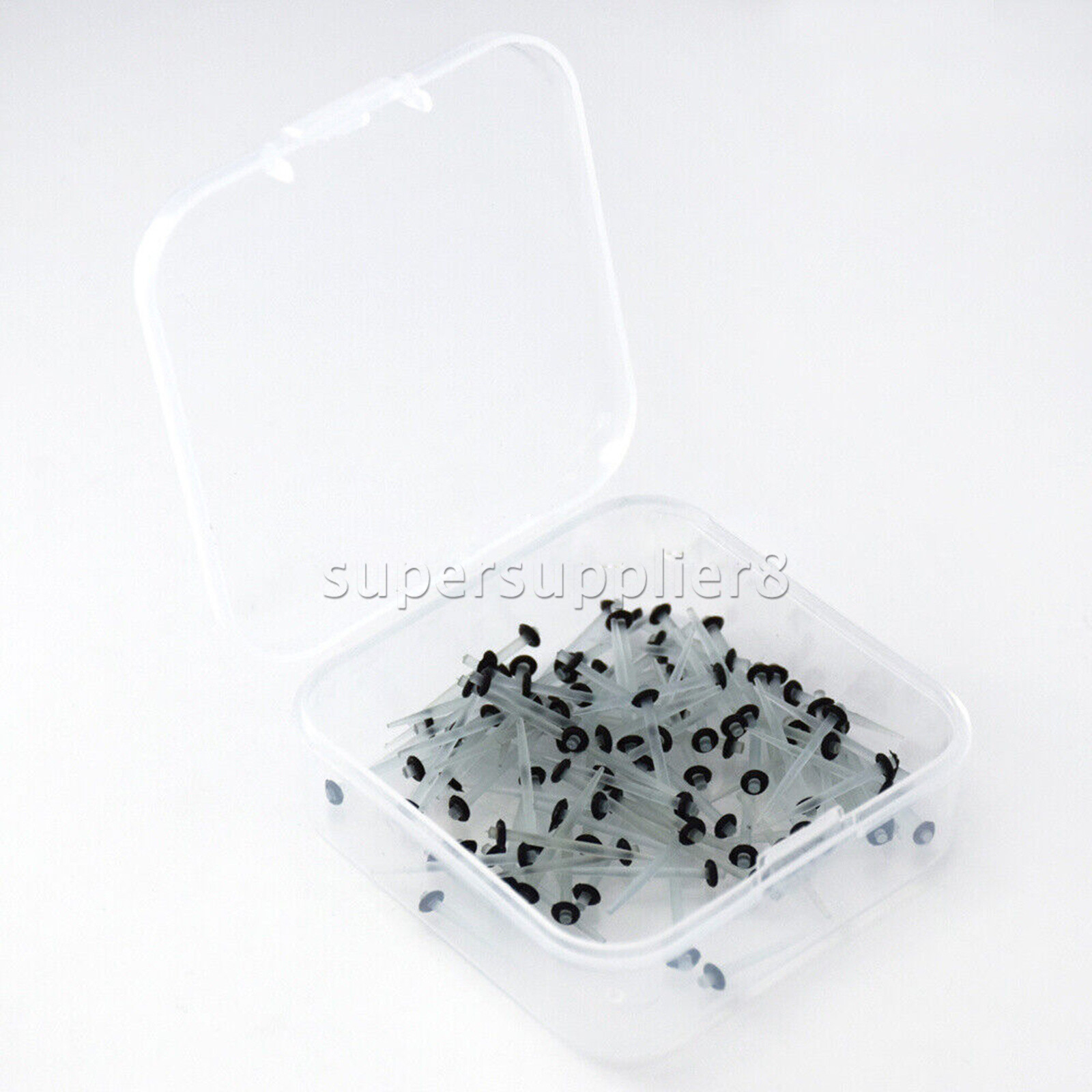 100 Pcs Dental Endo Quartz Fiber Post Straight/Screw Restorative Posts 1.0-1.8mm