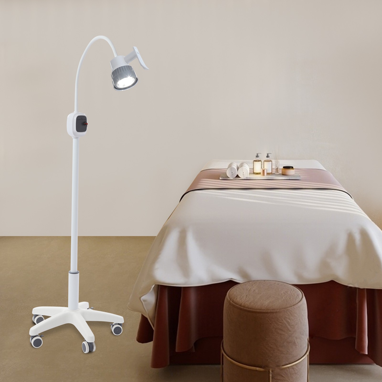 LED Surgical Examination Light Medical Exam Lamp Freestanding 5000-6000K White