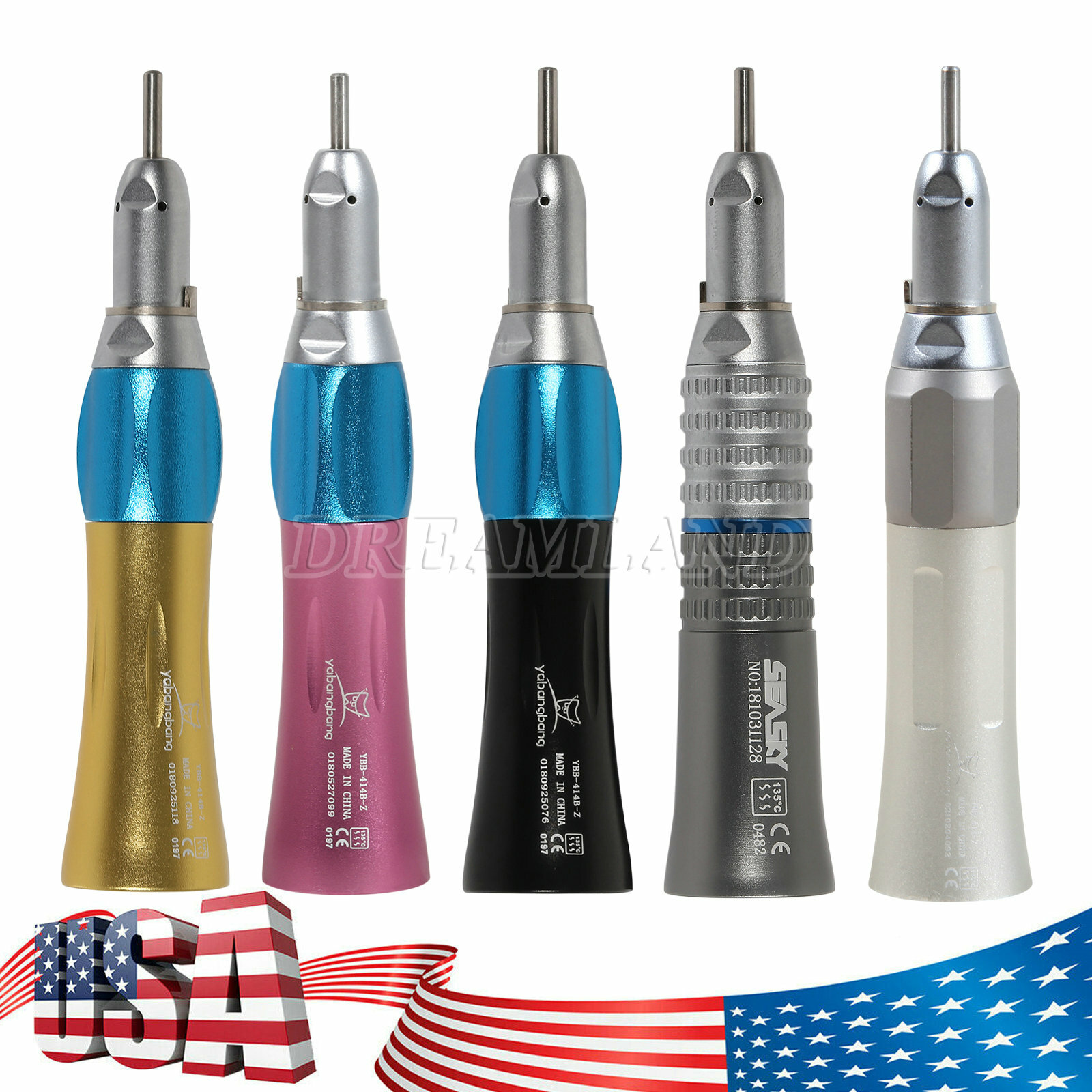 1-10 lot Dental Slow Low Speed Handpiece Straight Nose Cone 1:1 for NSK AX’