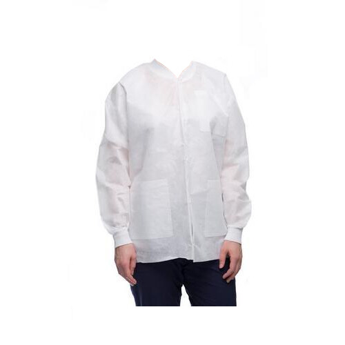 ValuMax 3530WHXL Easy-Breathe Jackets White Extra Large 10/Pk