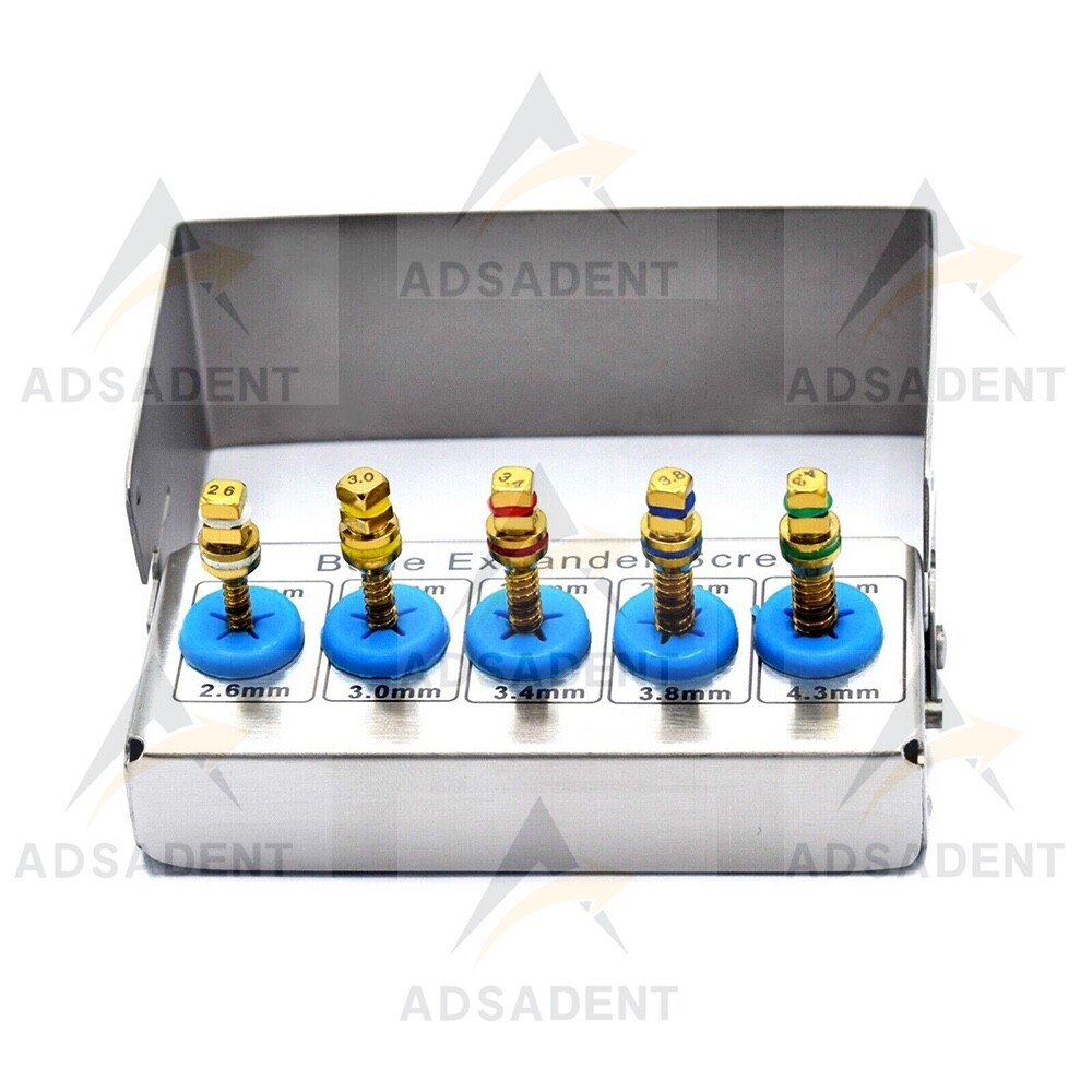 Dental Implant Bone Expander Kit 5 Pcs Screws & Wrench 4.0mm Surgical Tools New
