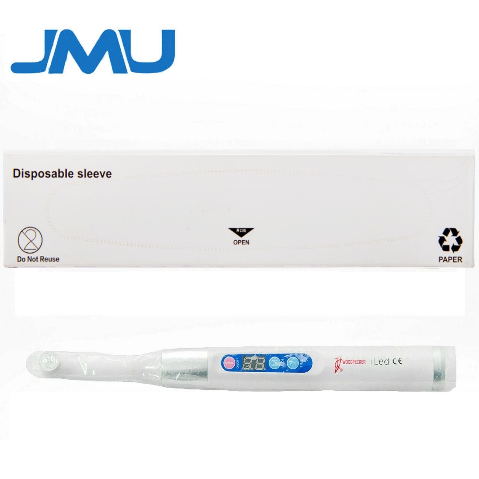 100Pcs/Box JMU Dental Curing Light Covers PE Isolation Sleeves 1.5 ” x 8 “