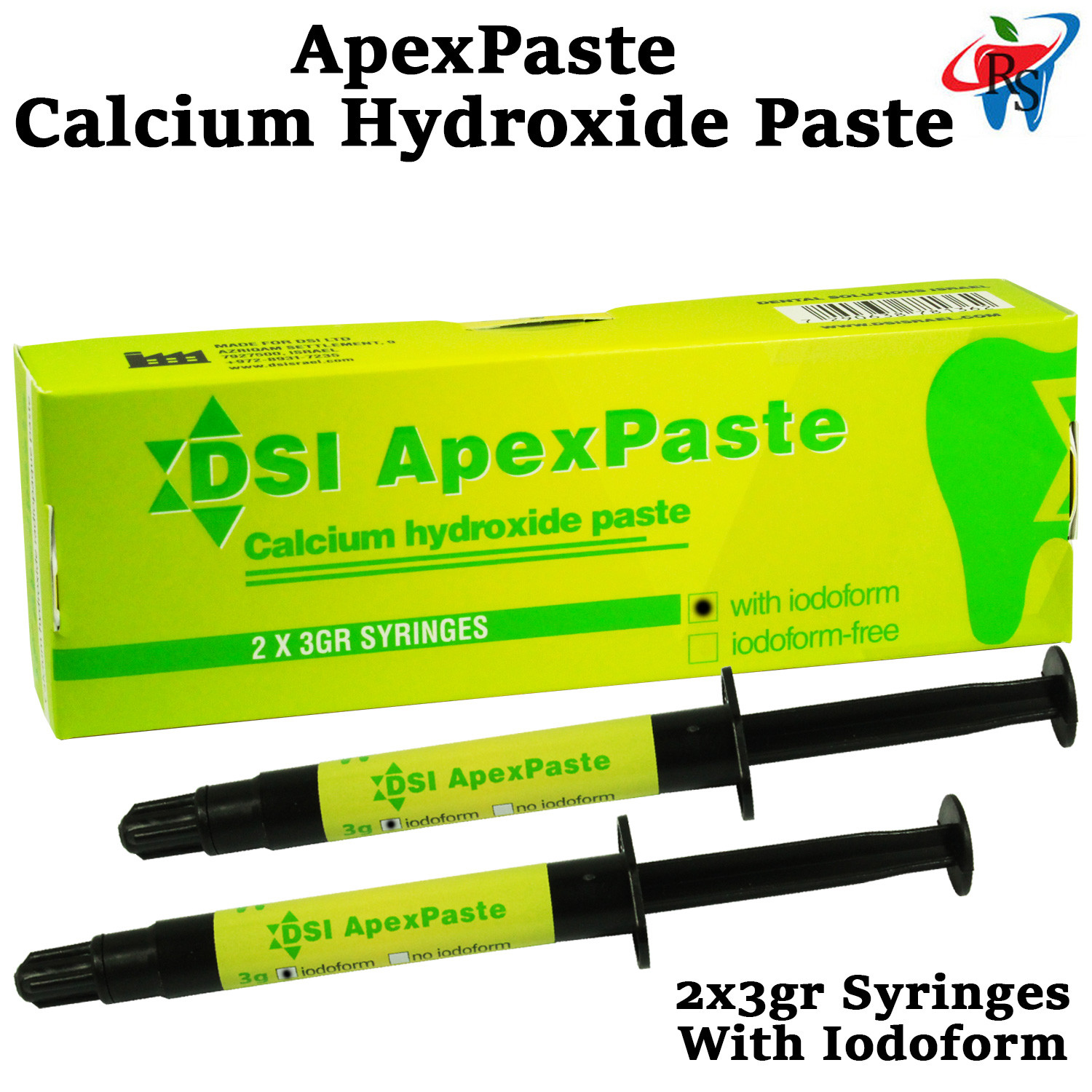 Dental Apex Paste Iodoform Endodontic Calcium Hydroxide Root Canal Filling 2x3gr