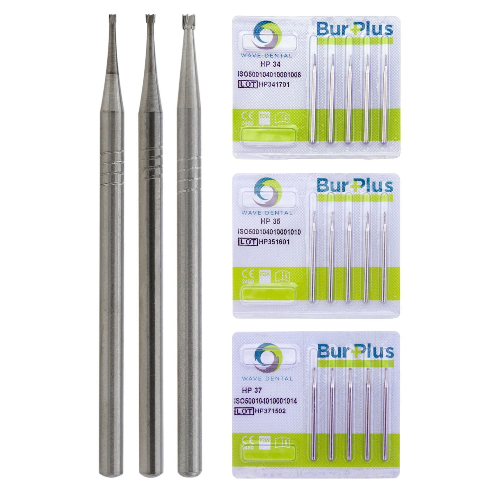 Wave Dental Surgical Burs 44.5mm For Straight Handpiece Carbide Round Fissure