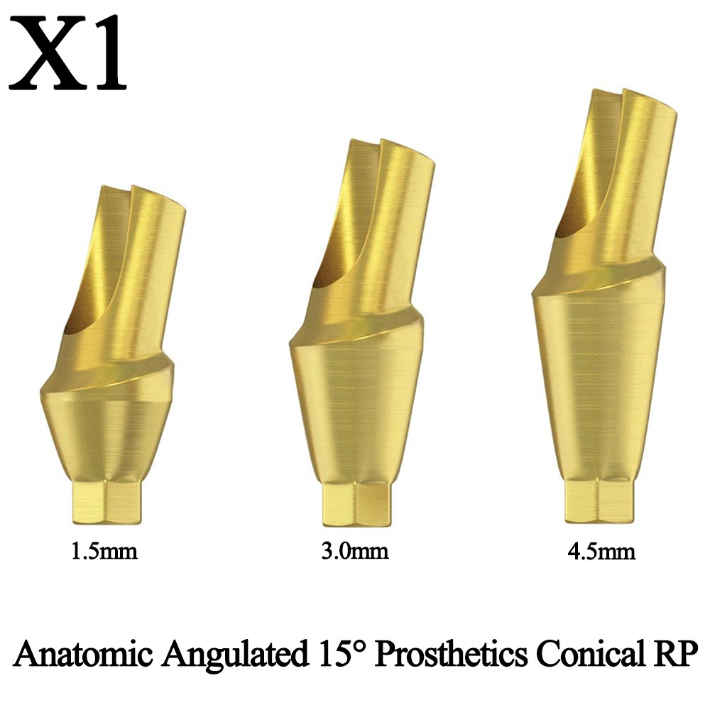1x Anatomic Angulated 15° Prosthetics Dental Conical Nobel Active RP 1.5-4.5mm
