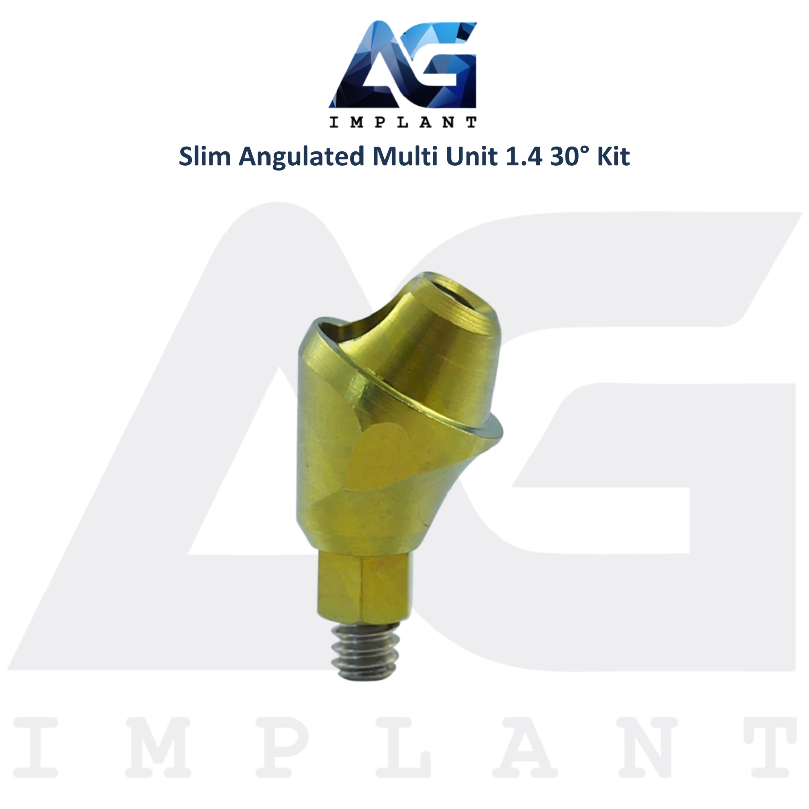 Dental Angulated Multi Unit 1.4mm Prosthetic 30° Kit Slim Int Hex 2.0mm