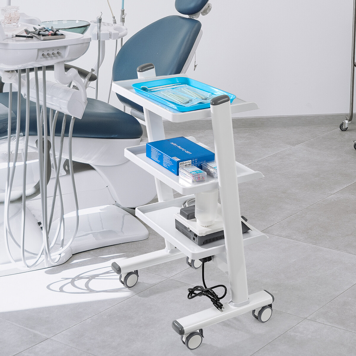 3/4/5 Drawer Dental Mobile Trolley Built-in Socket/Trolley & Auto-water System