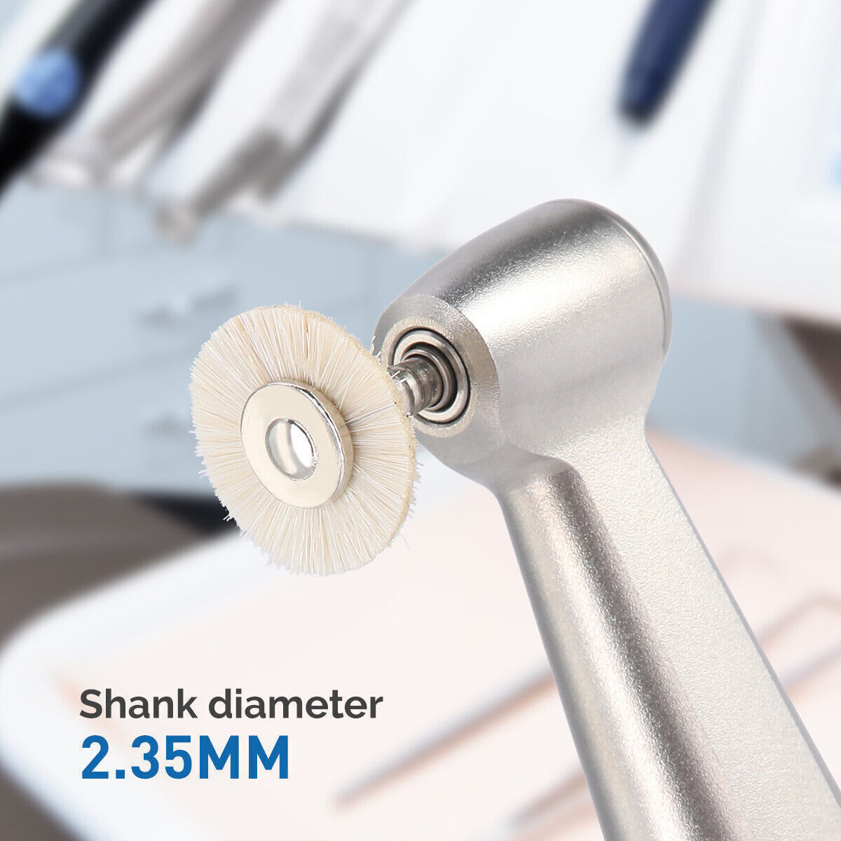 Dental Polishing Brush Wheel Goat Hair/Felt/Cotton – Contra Angle RA Latch Type