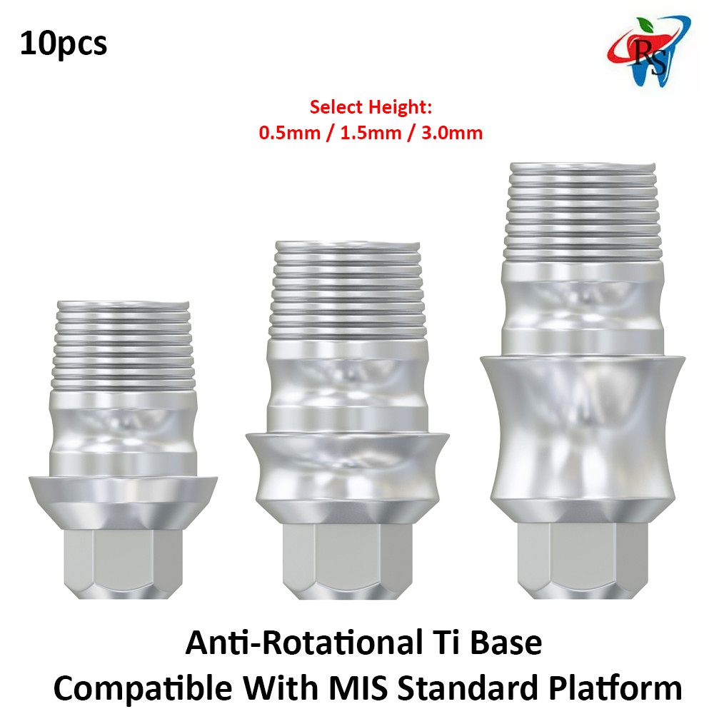 10pcs Dental CAD/CAM Anti-Rotational Ti Base Compatible MIS Standard Platform