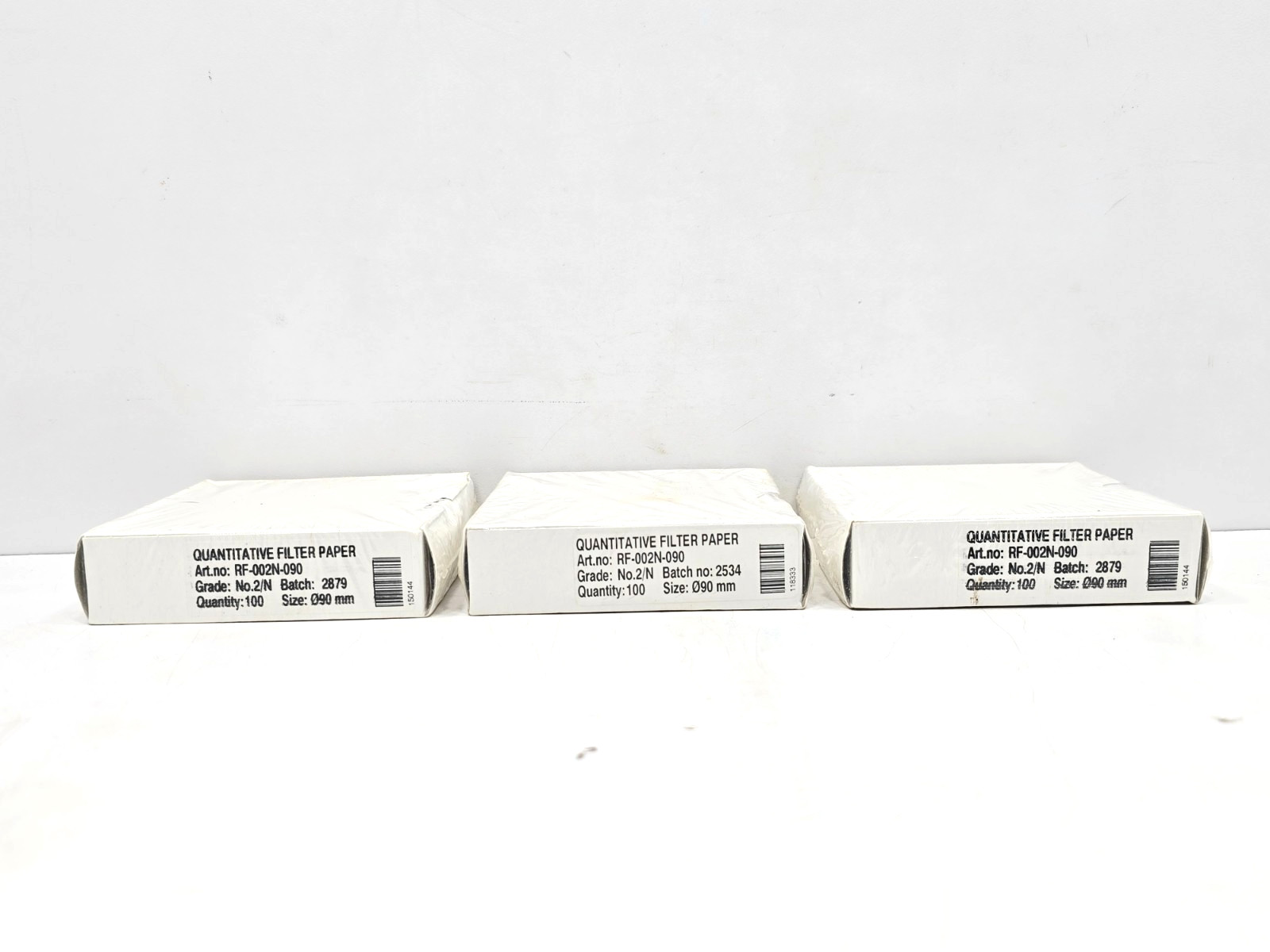 RF-002N-090 QUANTITATIVE FILTER PAPER 90MM CIRCLES ( 100 PCS EACH BOX ) LOT OF 3