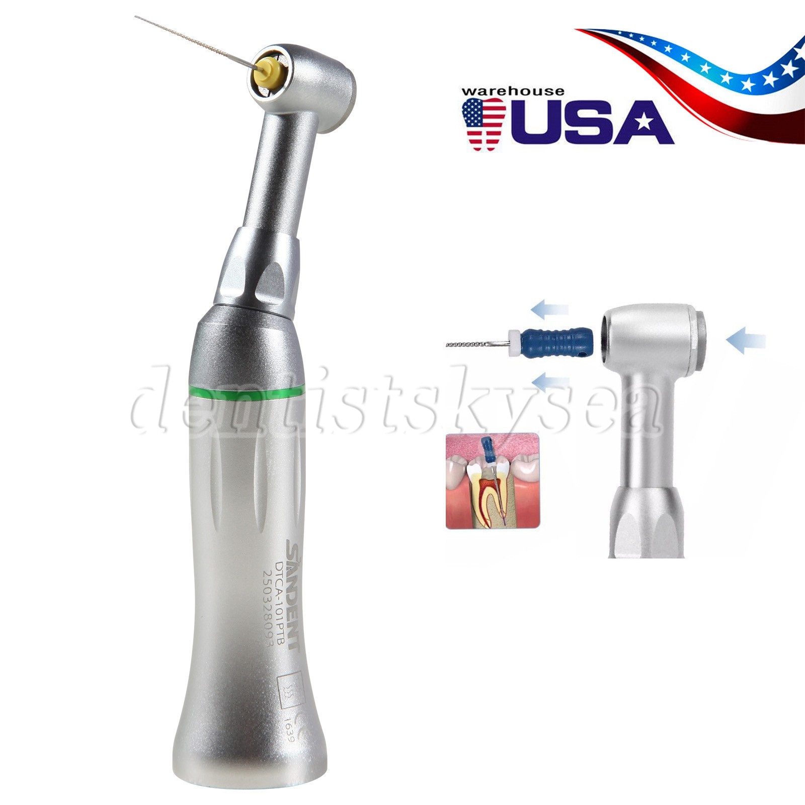 11X SANDENT Turbine Dental Fast High Speed Handpiece 4 Hole Clean Head USA