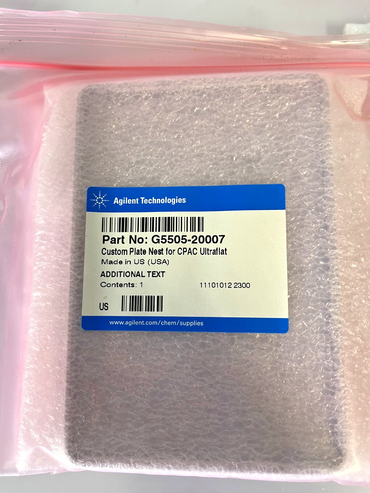 AGILENT TECHNOLOGIES G5505-20007 CUSTOM PLATE NEST FOR CPAC ULTRAFLAT (6 pcs.)