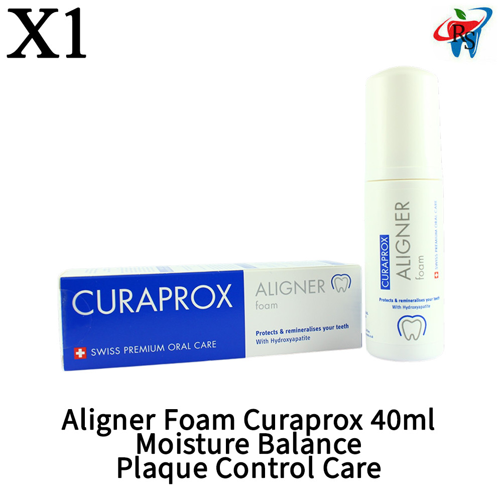 1pcs Dental Aligner Foam Curaprox 40ml Moisture Balance Plaque Control Care