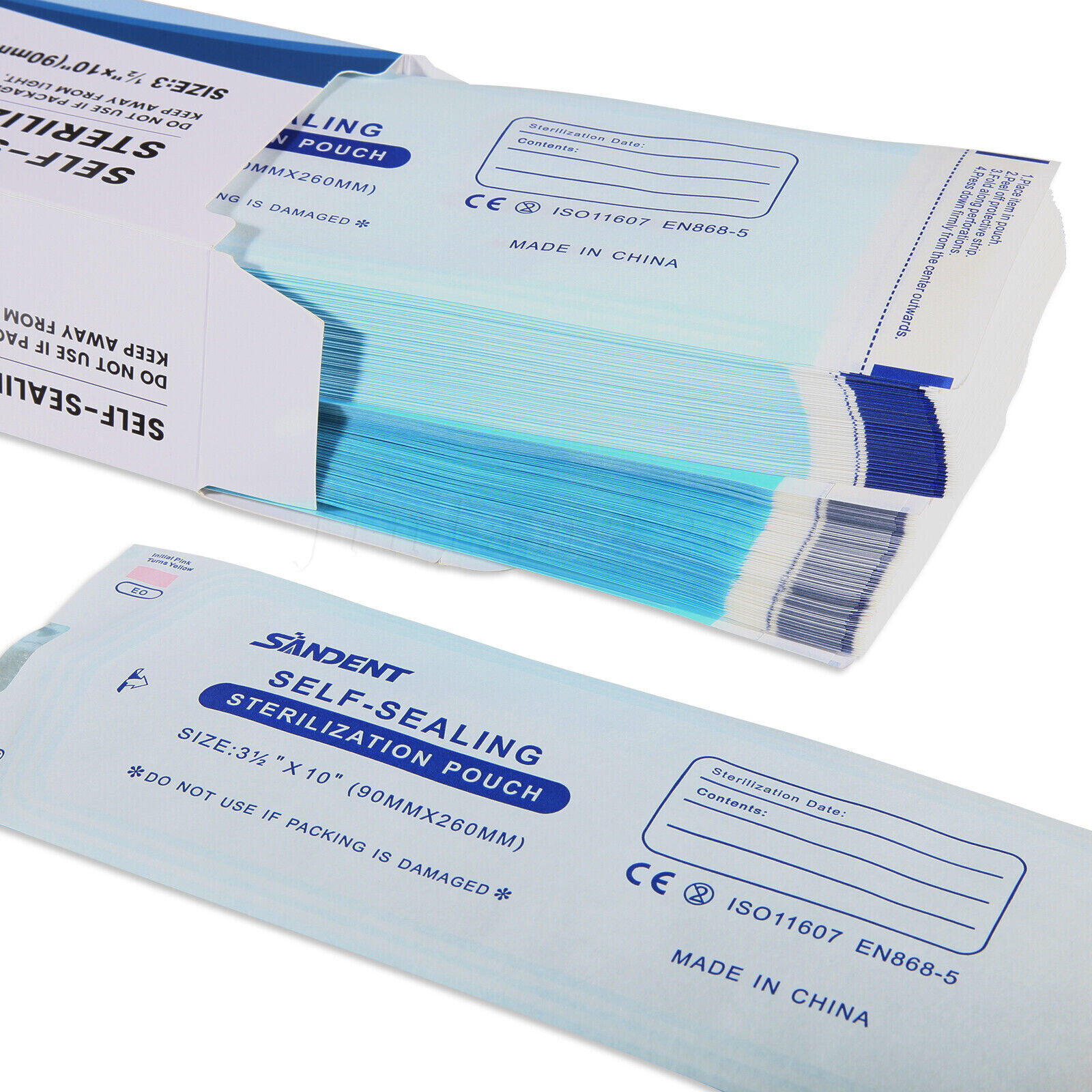 200-2000 3.5″ x 10″ Self-Sealing Sterilization Pouch Sterilizer Bag Autoclave