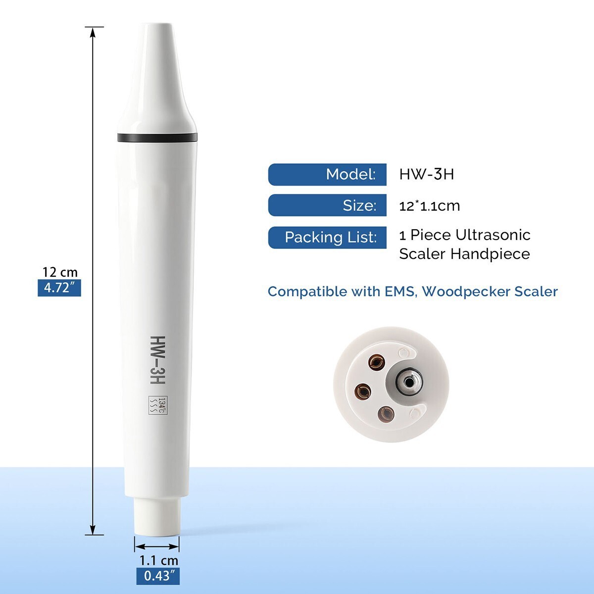 Dental Ultrasonic Piezo Scaler Detachable Handpiece HW-3H Fit for EMS/Woodpecker
