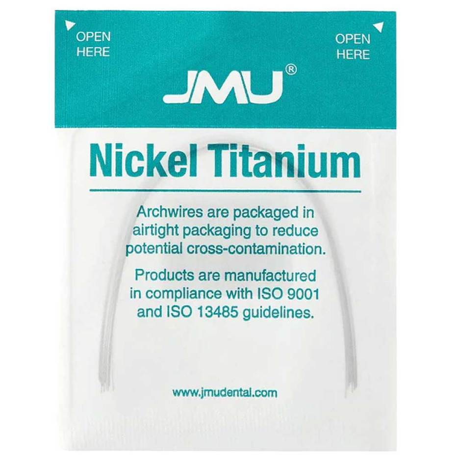 JMU Nickel Titanium Alloy Archwire, Rectangular, .018″ x .018″ Lower, 10/Pk