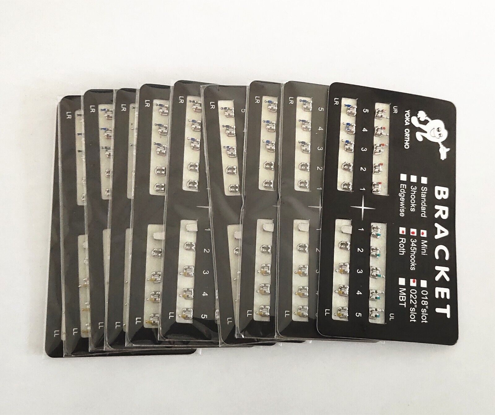 Metal Brackets Mini Roth 022 Slot 345 with hooks Dental Orthodontic Yoka Ortho