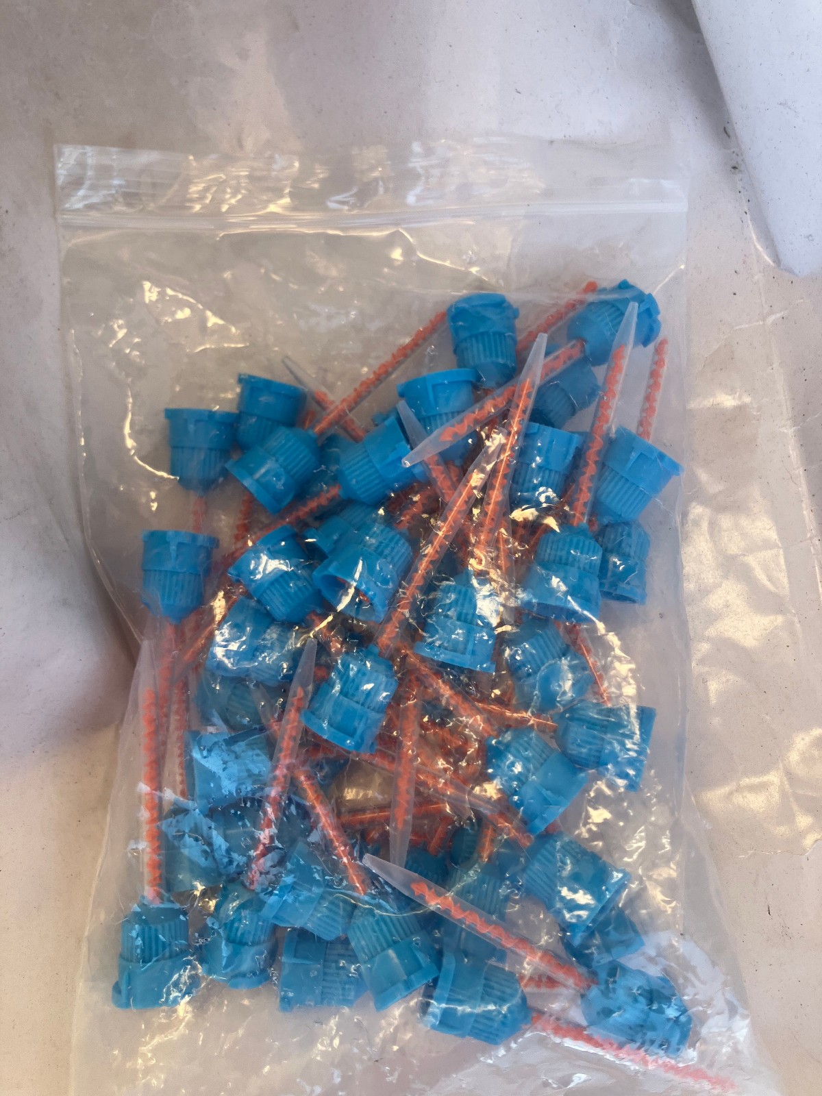 Lot Dental Teal, Blue Orange Fine Mixing T-style Tips Impression Heavy Body
