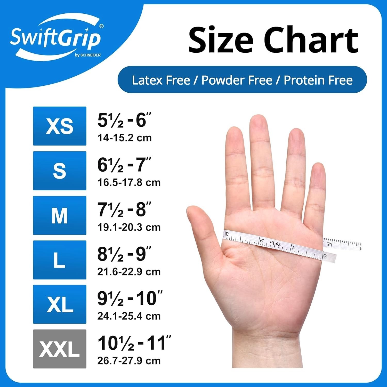 Multipurpose Blue Nitrile Gloves, Large Size, Latex-Free, 100 Gloves per Box