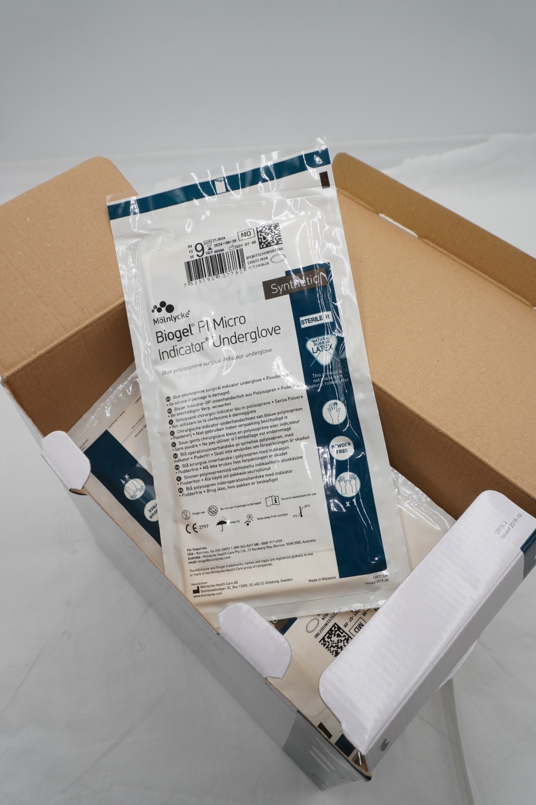 Molnlycke 48990 Biogel PI Micro Indicator Underglove Gloves Box/40 Size 9