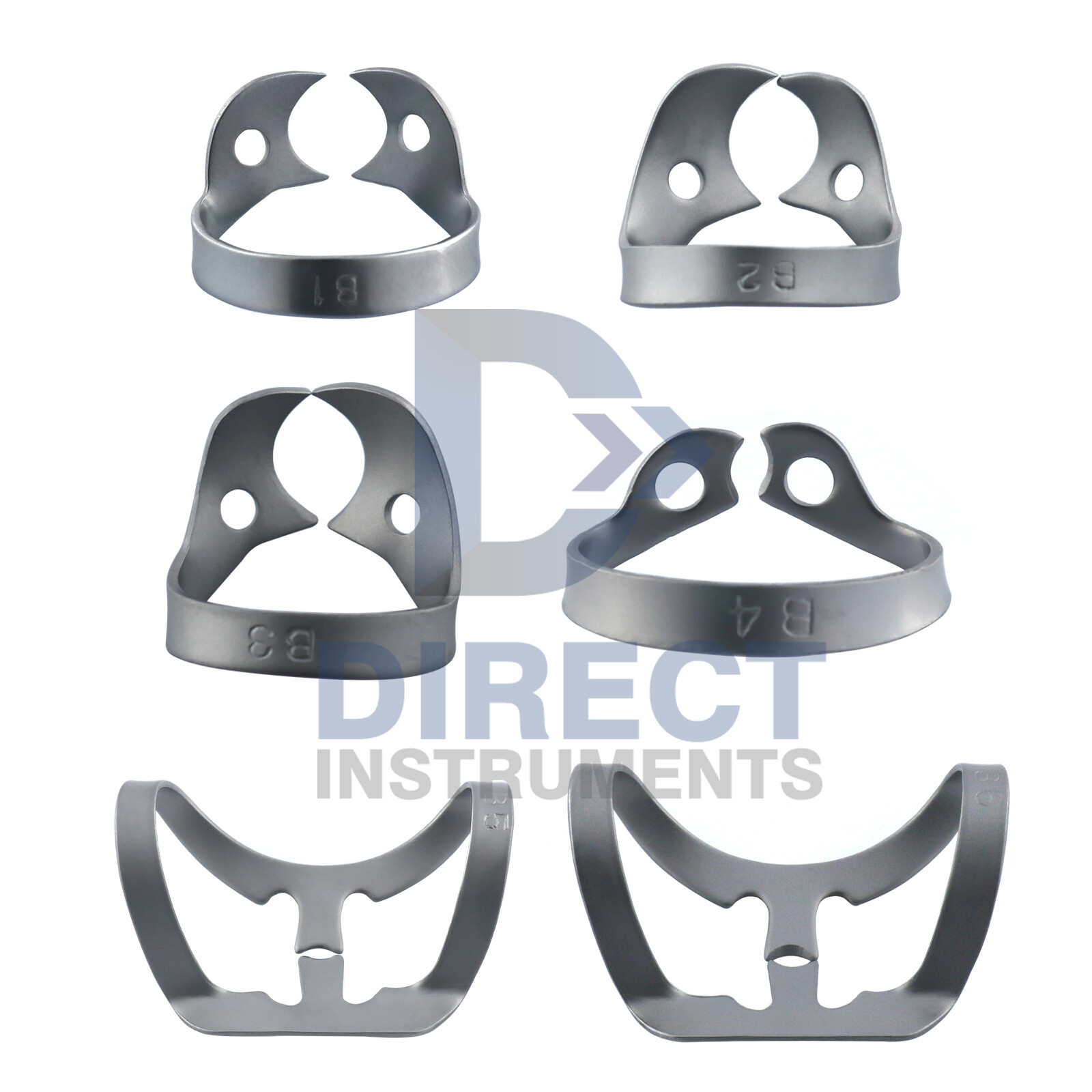 6PCs Set Dental Clamps Hygienic Brinker Rubber Dam Tissue Molar Tissue Retractor