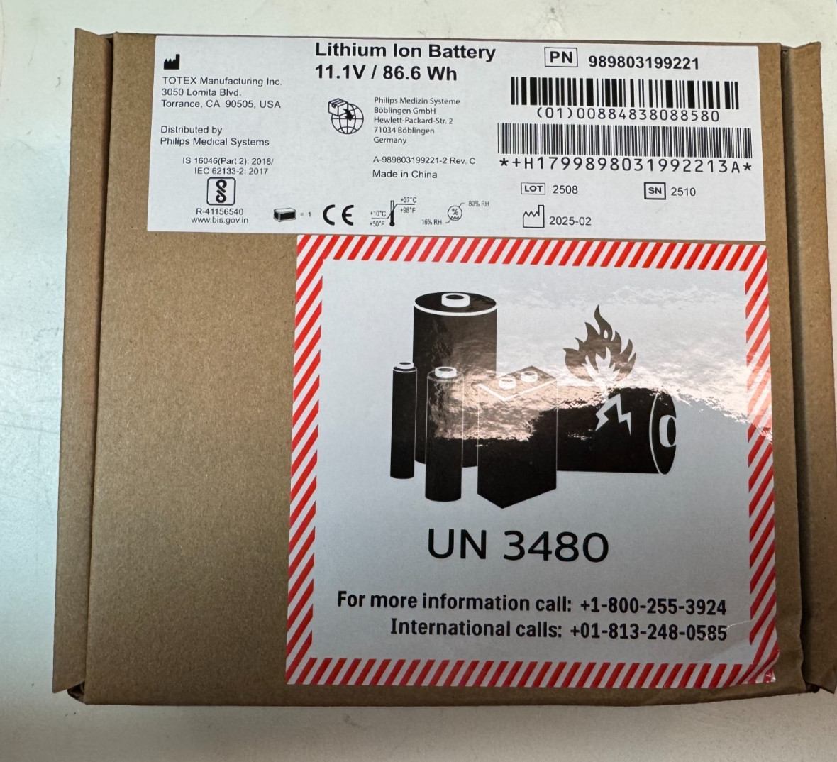 Totex 989803199221 Li-ion Battery Rechargeable 11.1V 7.8Ah 86.6 Wh (F379)