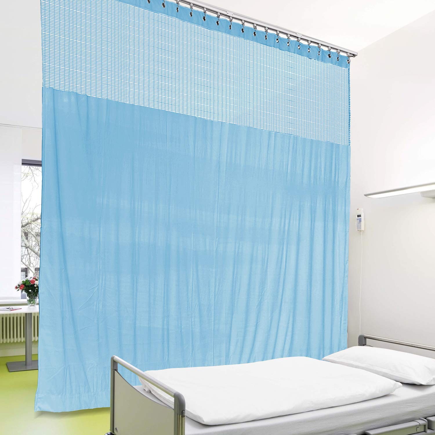 cololeaf Extra Wide 15ft Wide x 8ft Tall Nickle Grommet Medical Ceiling Lab
