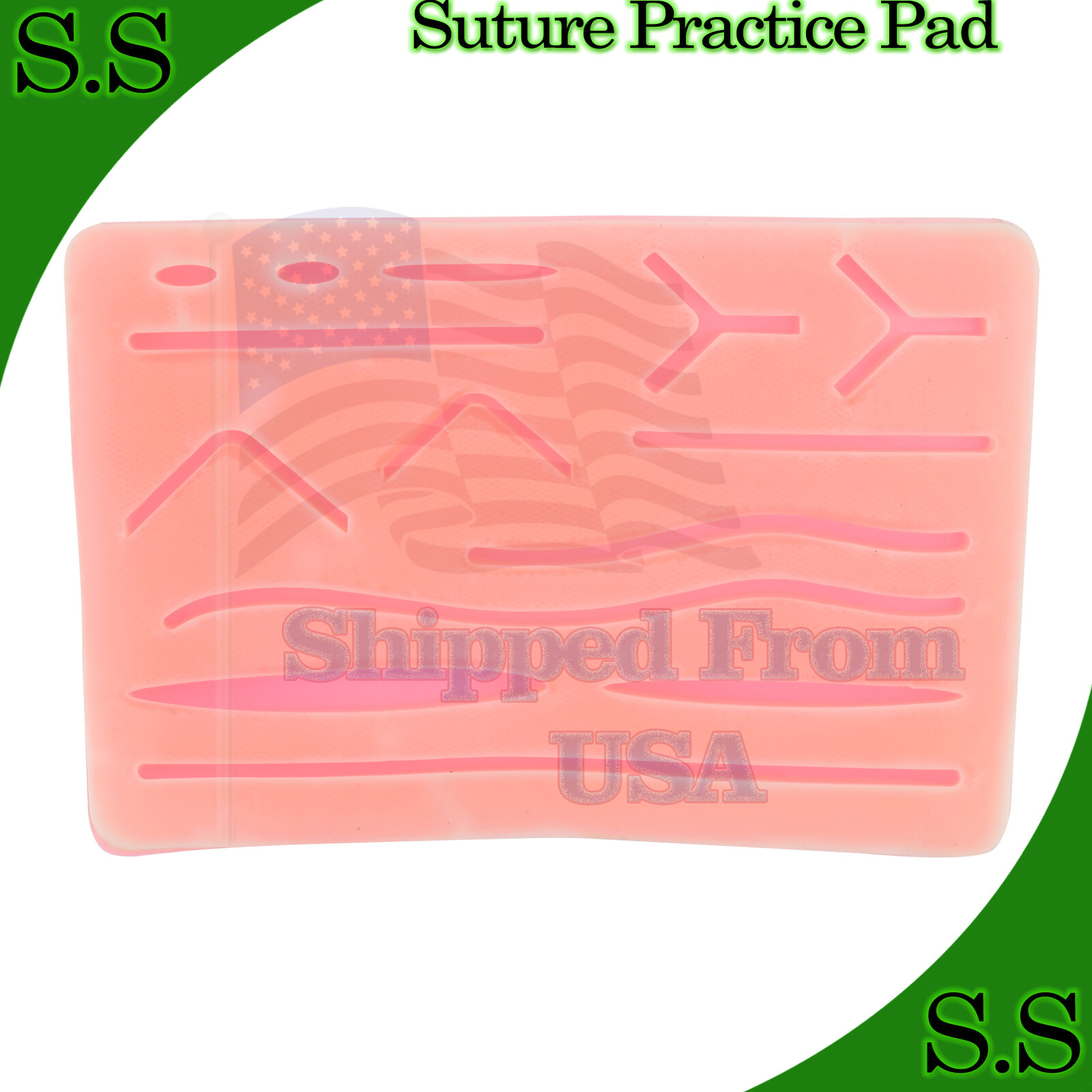 Suture Practice Pad 3 Layer with 14 Wouds Silicon Skin Kit Pads For DS-1496