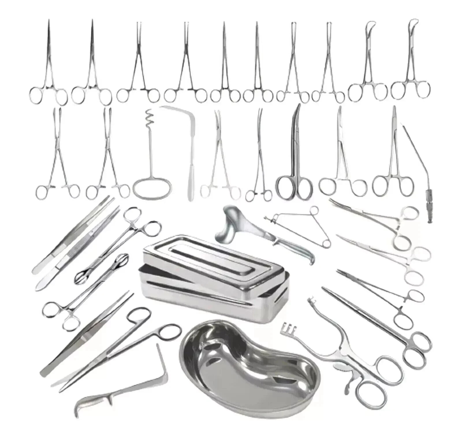 Vaginal Abdominal Surgery Set Hysterectomy Instrument 62 pcs set