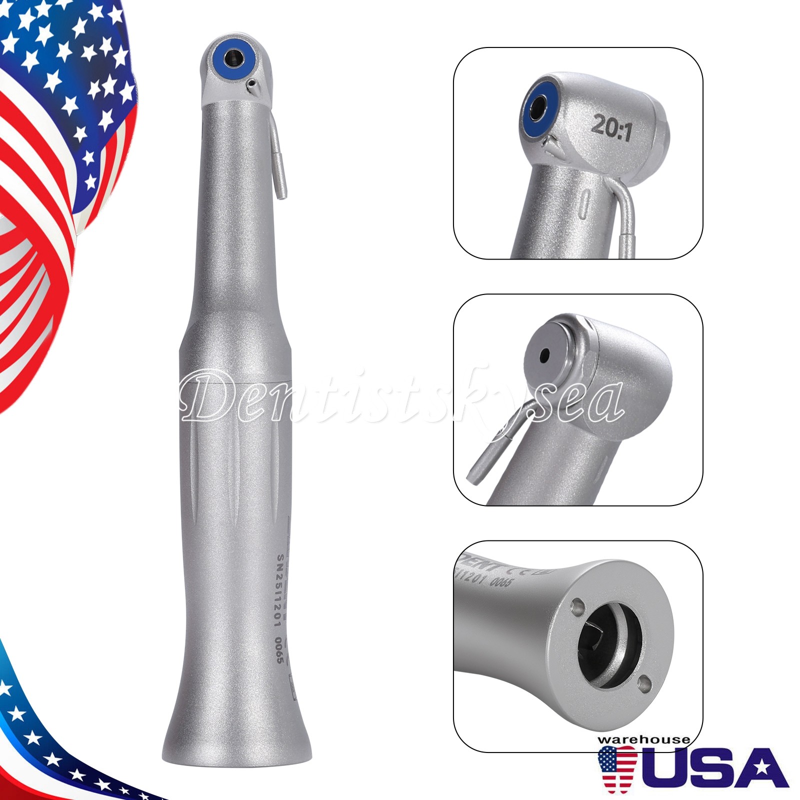 NSK Style 20:1 Reduction Implant Low Speed Contra Angle Handpiece E-type Dental
